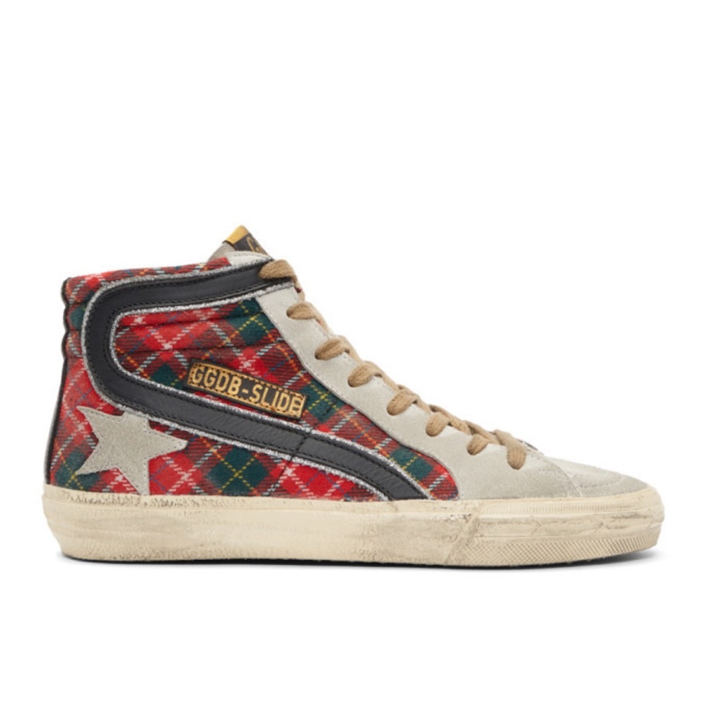 Golden Goose Tartan Slide Sneakers